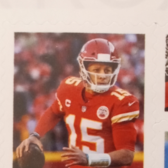 Rare Patrick Mahomes & Matthew Stafford Stamp Sticker Card - Picture 3 of 7